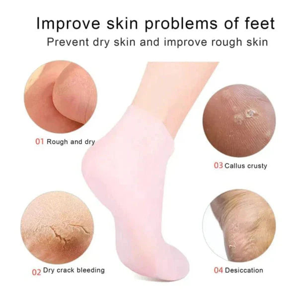 1 Pair Best Feet Care Silicone Moisturizing Socks